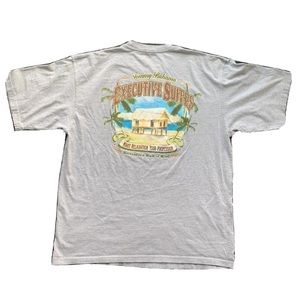 Tommy Bahama Shirt Grey Executive Suites Large